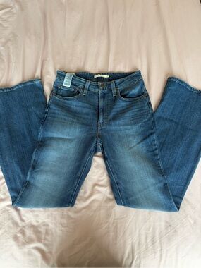 Women Levi's Blue Denim Flare Jeans